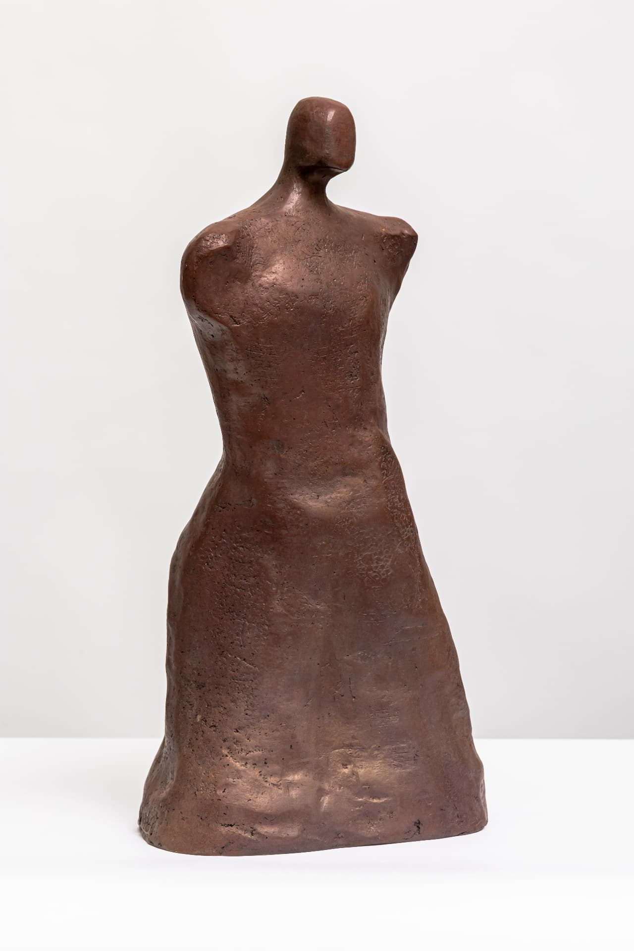Osiris, standing bronze torso, front view